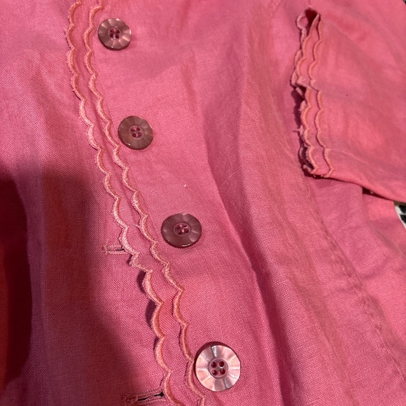 J Jill beautiful linen blazer can be worn as mini dress - Picture 3 of 7